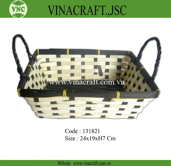 Vietnam Round Small Bamboo Weaving Basket Easter Bamboo Woven Colorful ...