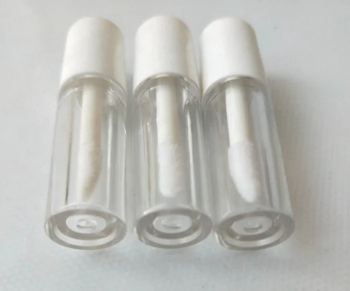 
1.2ml 1.5ml 3ml 5ml 8ml 10ml rose gold empty plastic cosmetic packaging Small Mini lip gloss tube with brush 
