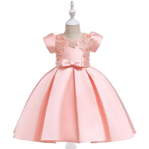 

New fashion ruffles floral short sleeve 3-8 years old princess girl one piece dress