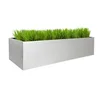 Modern Trough Rectangle brushed Stainless Steel planters