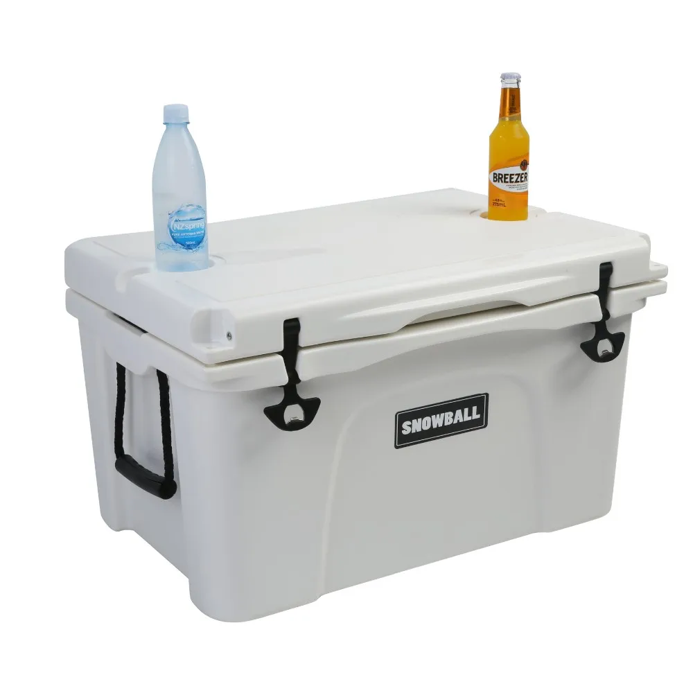 

25L LLDPE Cooler Box For Beer Food Ice Chest Cooler, Tan /white/customized