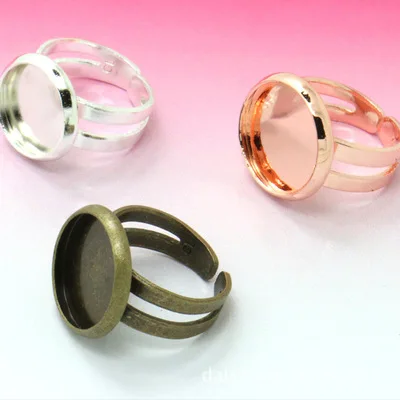 

Antique Bronze/Silver/Rose Gold Adjustable Cabochon Blank Ring Setting Base Tray Blank for Cameo, N/a