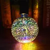 High quality 3D colorful meteor fireworks led night light E27 base lamp