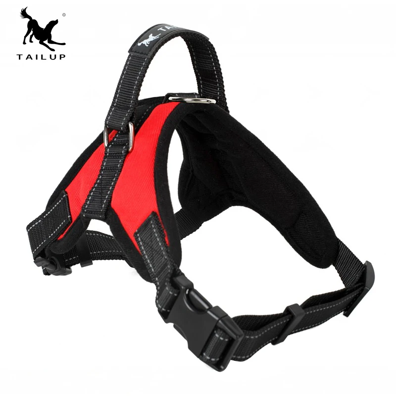 

TAILUP No Pull Reflective Adjustable Dog Harness With Handle OEM MANUFACTURER, Red/black/camo/leopard