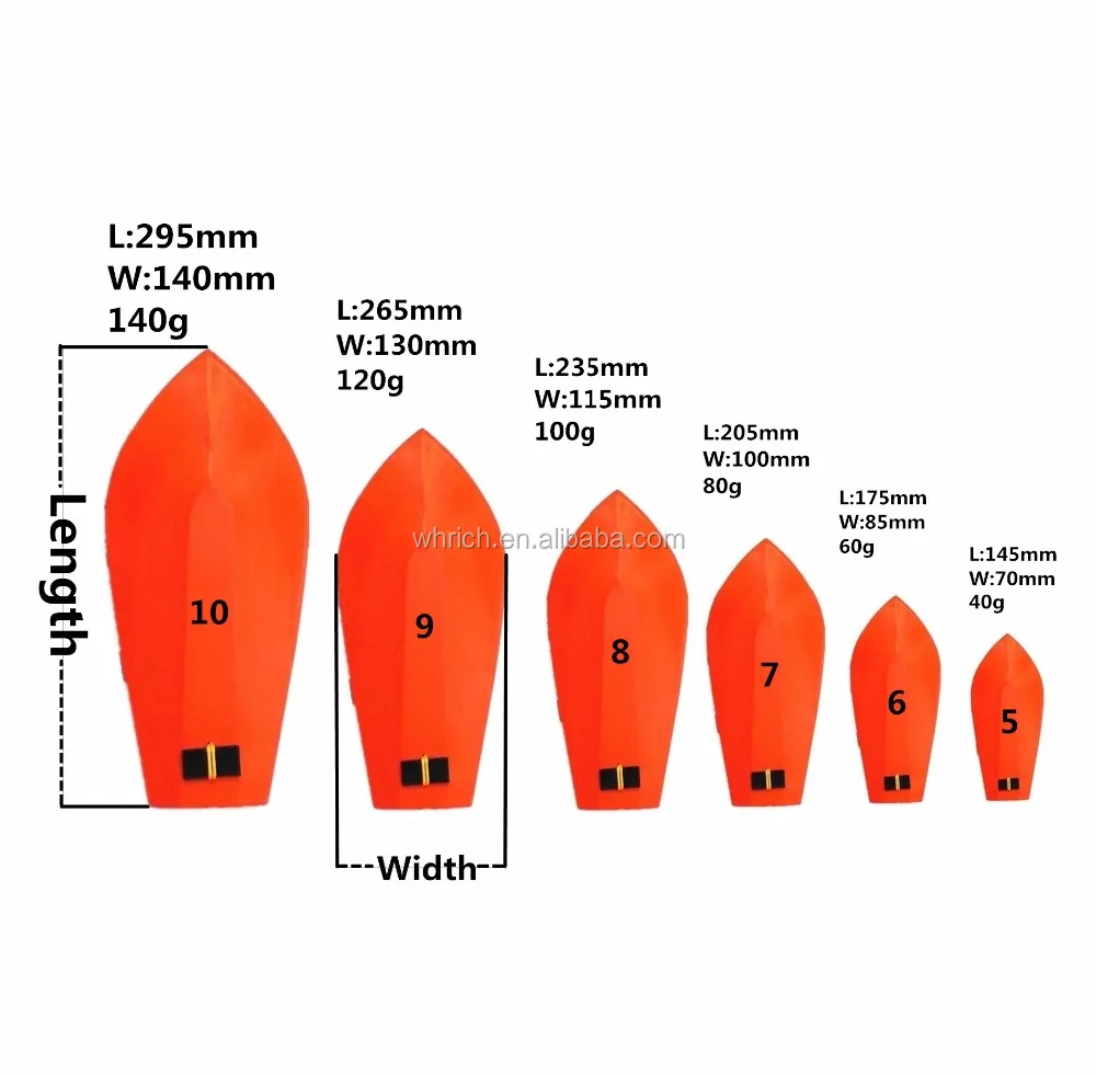 

Sea fishing trolling boards Deap sea fishing boat artificial bait diver board, Orange