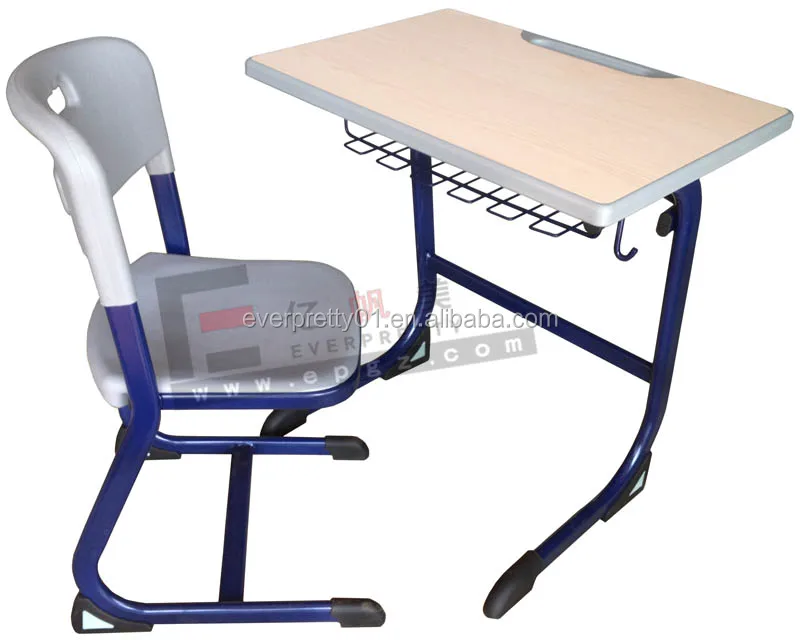 
Hot Sales High Quality School Furniture Classroom Single Desk and Chair For Student 