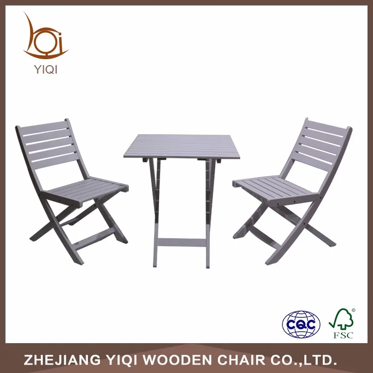 
Outdoor Garden Wooden Folding Chair Set 