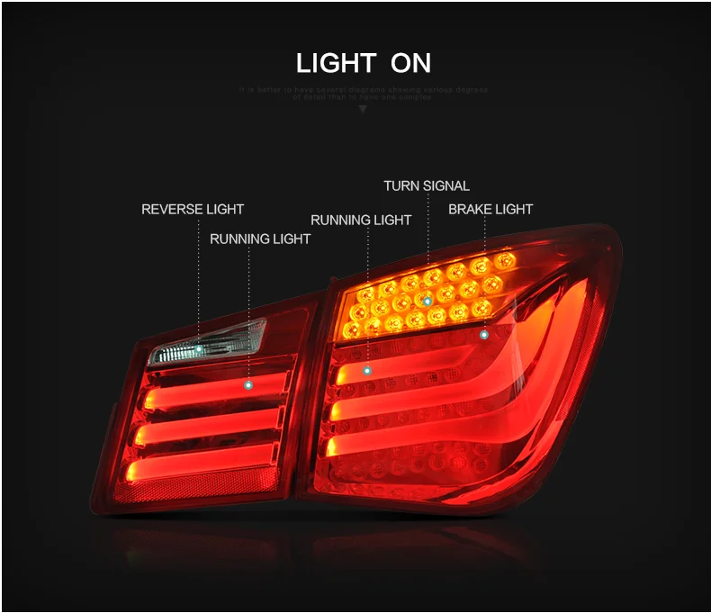 VLAND manufacturer for car tail light for Cruze taillight for 2010 2011 2012 2013 2014 for CRUZE LED tail lamp wholesale price