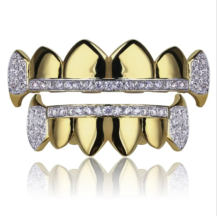工厂直接吸血鬼牙齿免费 grillz 牙齿黄金牙齿 grillz