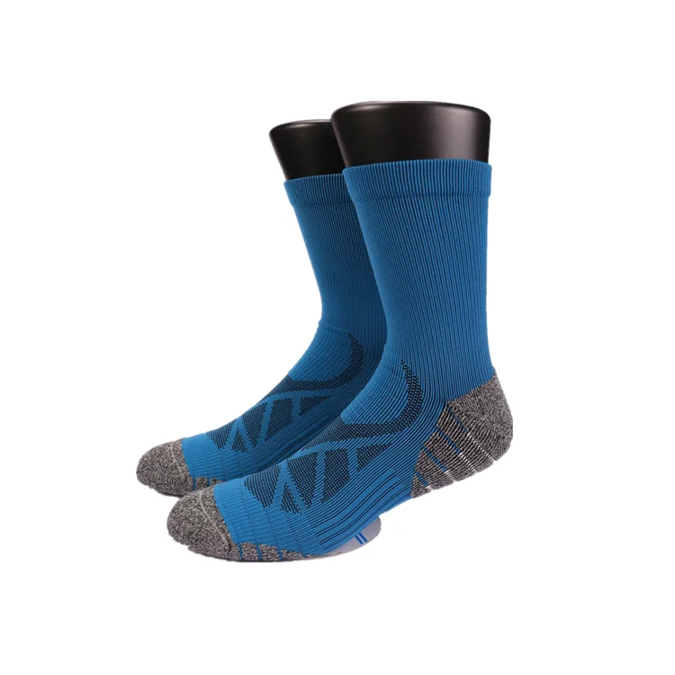 

Crew Blue Long Bamboo Sports Socks Wholesale For Women And Men, Customized