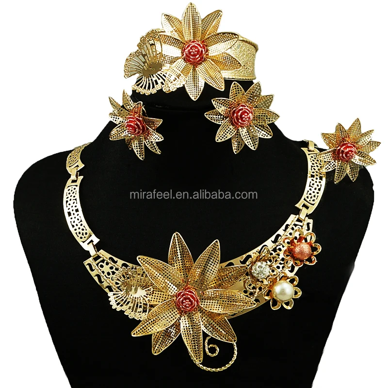 

Latest design very popular jewelry sets 18K gold jewelry for Women