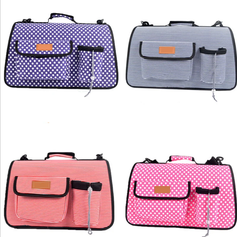 

Pet Cardboard Carrier Bag Varies Colors With Strip And Dot Big size Made of Breathable Durable Canvas Material