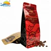 Shantou factory 12 oz coffee bag dimensions Aluminum block bottom coffee packets