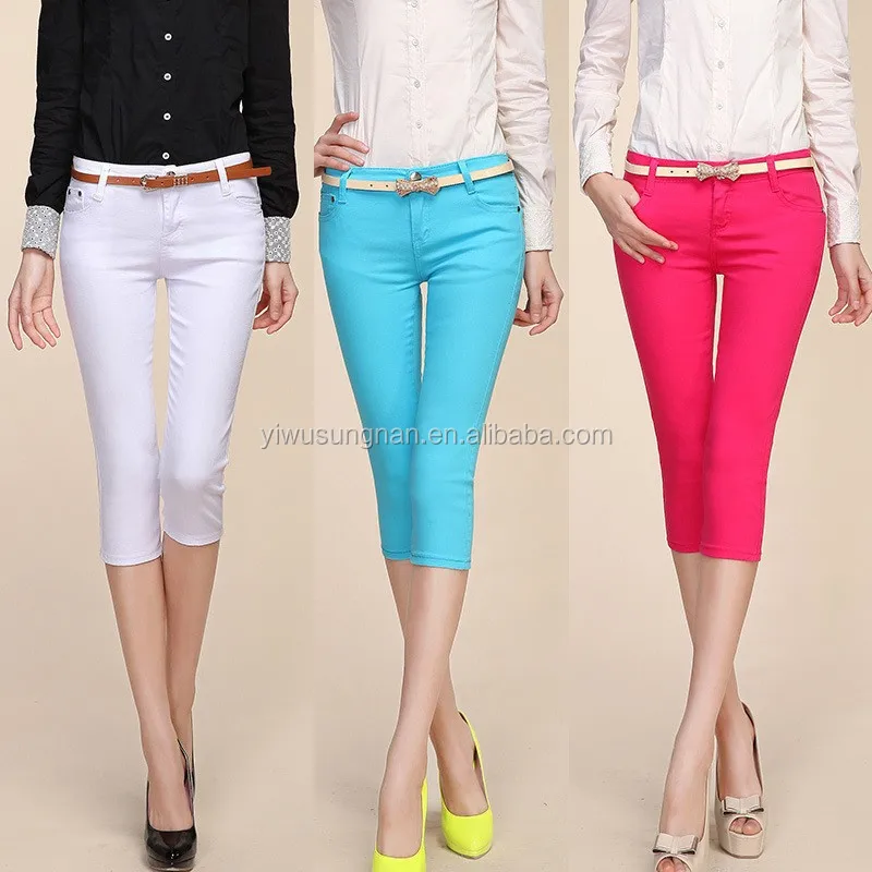 

New hot sell cropped leggings capri seamed leggings pencil pocket leggings, Multicolors