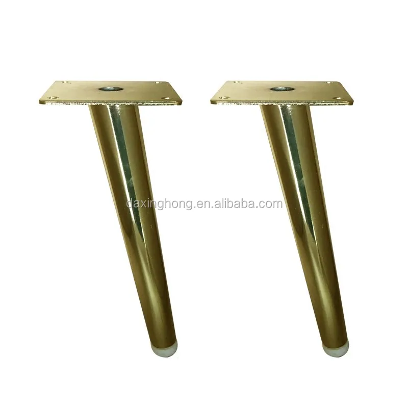 Iron Furniture Feet Golden Slant Tapered Metal Legs For Sofa Buy