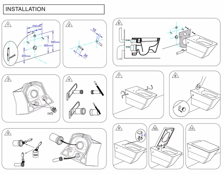 European Round Shape Wall Hung Toilets Dimensions Buy European Wall