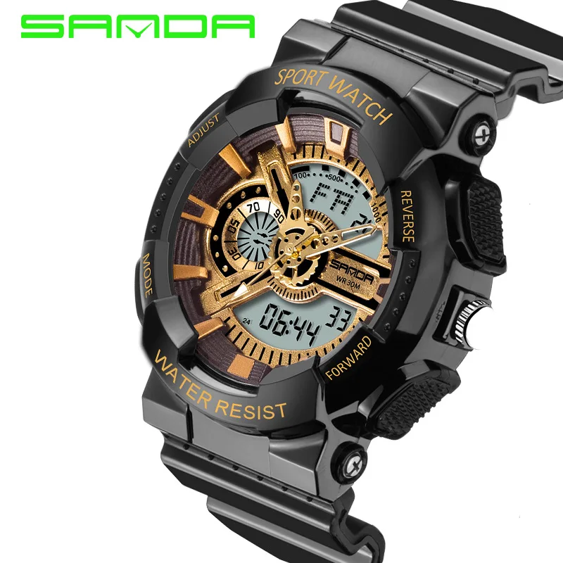 

SANDA New G Style water resistant Calendar Shock Watches relogio masculino, 5 colors