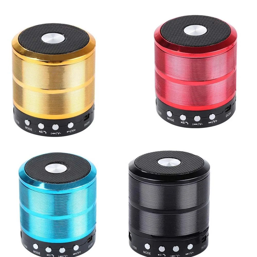 

Portable MP3 Player Metal speaker Wireless Mini ws887 Speaker, Black, red, blue, gold, silver