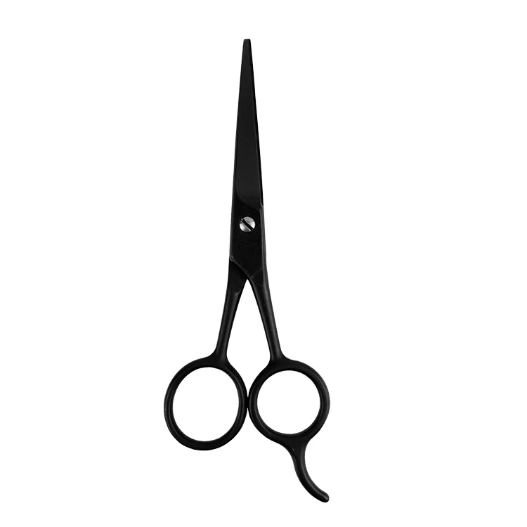 

5 Inch stainless steel professional beauty scissor precision sharp moustache & beard scissors in black, Black;customized
