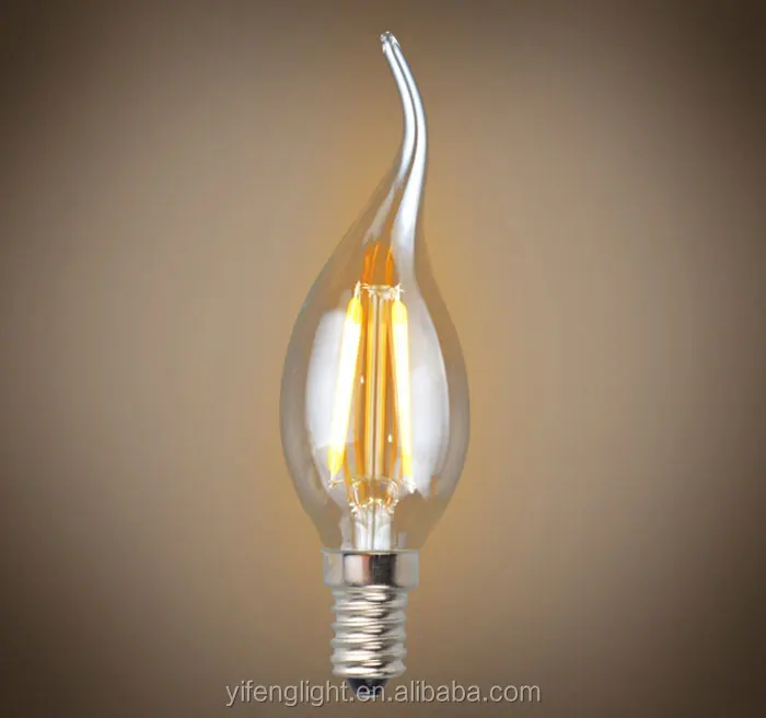 
Manufacturers selling C35 c35T LED bulb 4W energy-saving hotel cafe chandeliers decorative LED filament lamp led candle light 