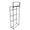 Multi Purpose Floorstanding Movable Supermarket Light Duty Counter 3Tiers/Layers 9 Hanging Wire Peg Hooks Display Stand Rack