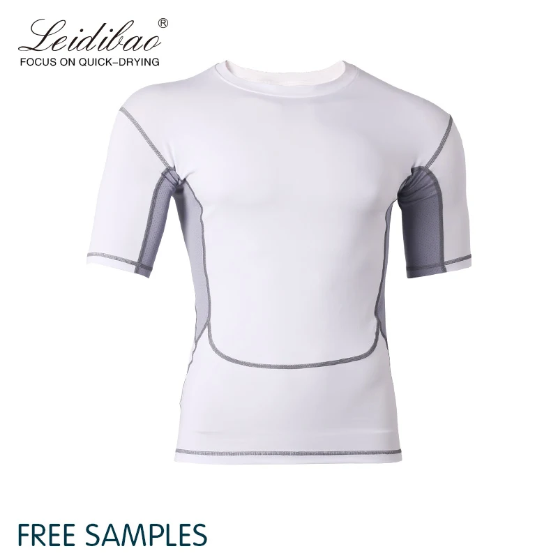 

wholesale men's custom short sleeve sports t shirt, White black