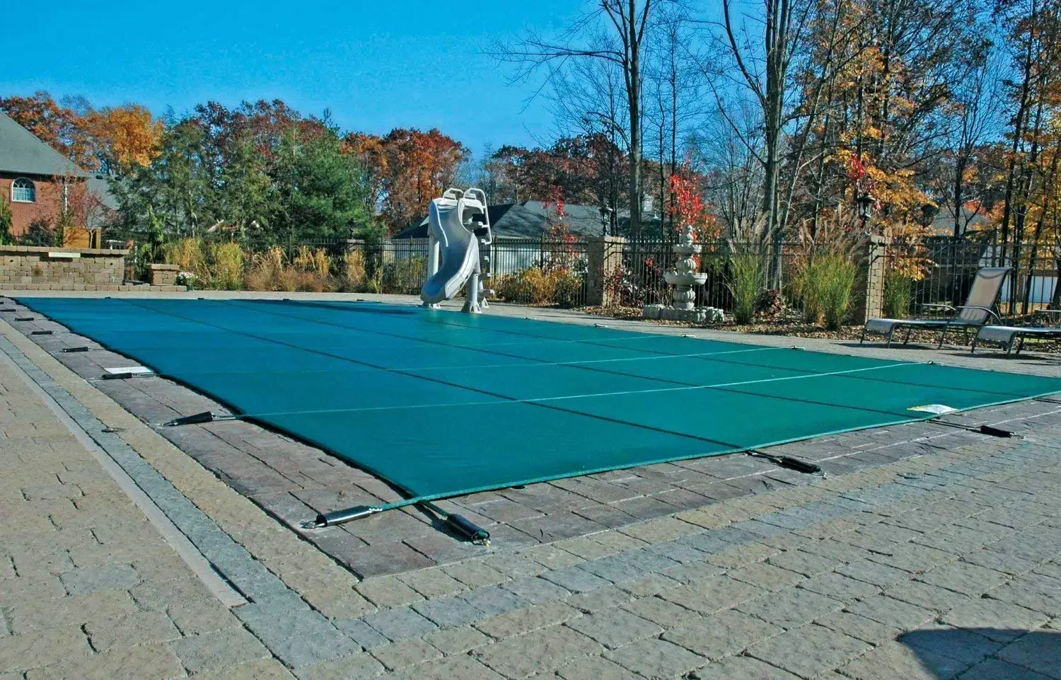 Buy 18x36 Green Mesh Rectangle Inground Safety Pool Cover 12 Year Warranty 18 ft x 36 ft In