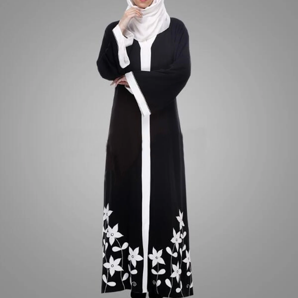 

Zakiyyah 122 Fashion Long Sleeve Muslim Evening Kaftan Dress For Women, Black
