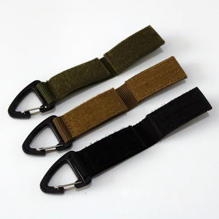 

Tactical Key Ring Holder Nylon Belt Keychain EDC Gear Keeper Pouch for Molle Bags Webbing Attachment Strap Belt, Black, oliver green, khaki