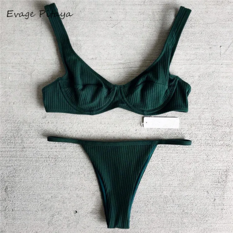 

Exported to United States Wholesale Brazil bikini Underwire Solid color High cut Fitness competition suits bikini, As picture show