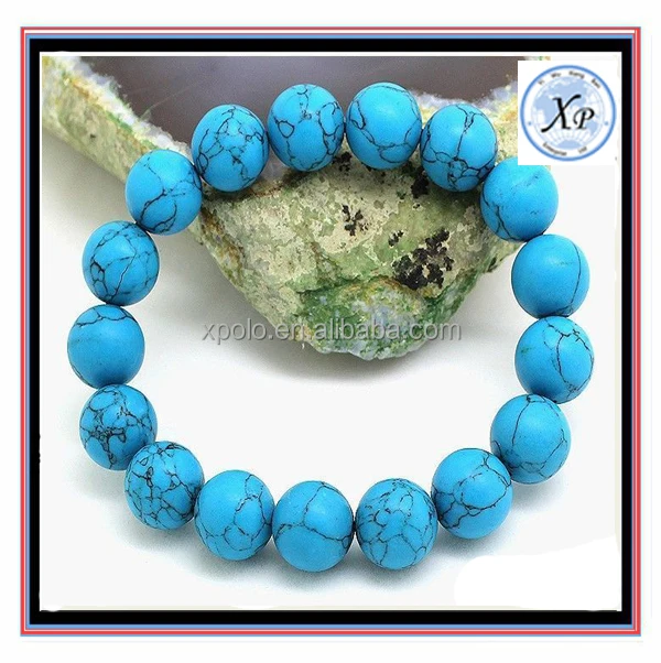 

Popular Wholesale New design fine quality turquoise lucky beads bangle bracelet, Green