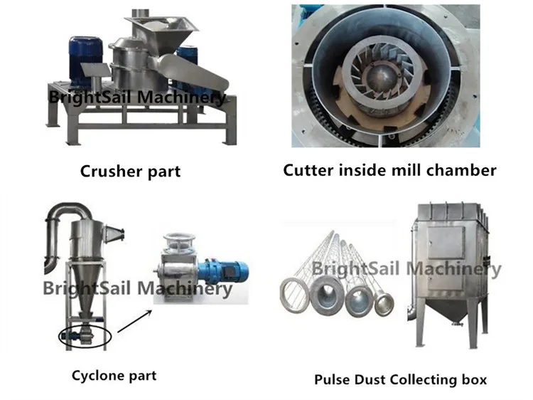 Máquina de pulir del polvo del arroz del pulverizador de la semilla de la uva de la máquina de la molinería de la mandioca