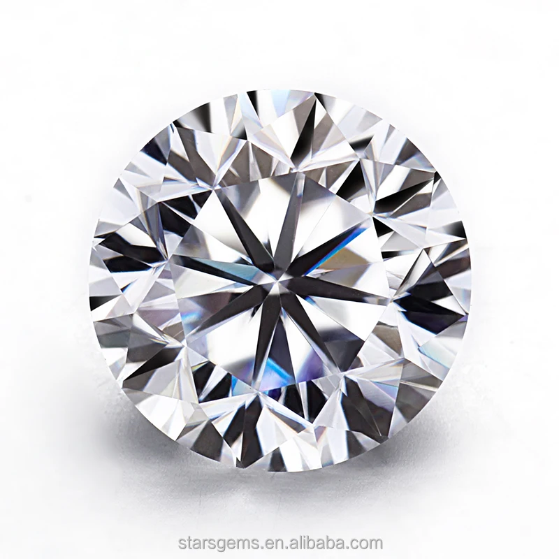 

2.5 Carats Round  DEF Clear White Color Moissanite Diamond For Sale