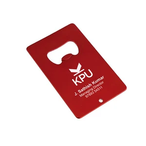 Image of Custom your own logo metal blank colorful credit card shape beer bottle opener