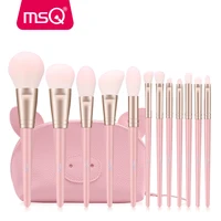 

MSQ 12pcs Makeup Brush Set Powder Blusher Eyeshadow pincel kit Synthetic Hair Makeup Brushes