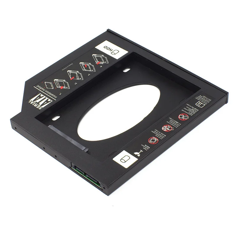 

All-plastic optical drive hard disk bracket 9.5mm/12.7mm 2.5" second SSD HDD Hard Drive Caddy For Laptop second HDD caddy