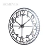 Distress huge round antique skeleton wall clock