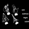 Creative 3D LED Acrylic Colorful Christmas Tree Night Light Decorative Toys For Boys Girls Multi-color LED Acrylic Night Light