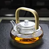 China design microwave oven glass teapot with glass infuser