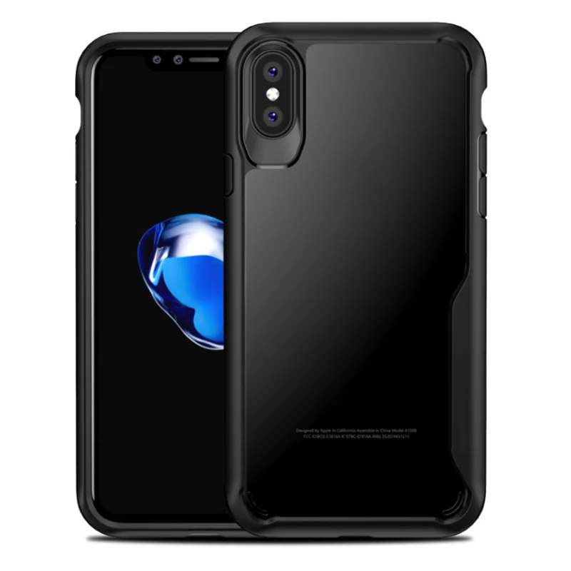 

Phone Case Cover Shockproof Soft Transparent Tpu+PC for iPhone x 8 7Plus case