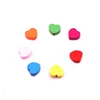 Eco-Friendly Multi Color Wooden Heart Shaped Beads For Children Crafts