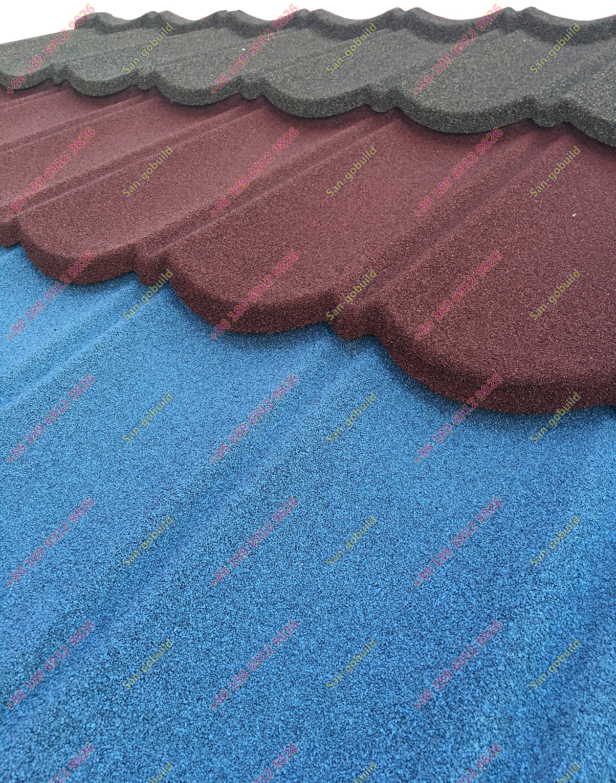 Black Color Recycle Roof Tile Never Fade Construction Material