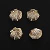 Shinyornament 18*11mm Garment Bridal Invitation Flat Bulk Seashell Shape Rhinestone Button