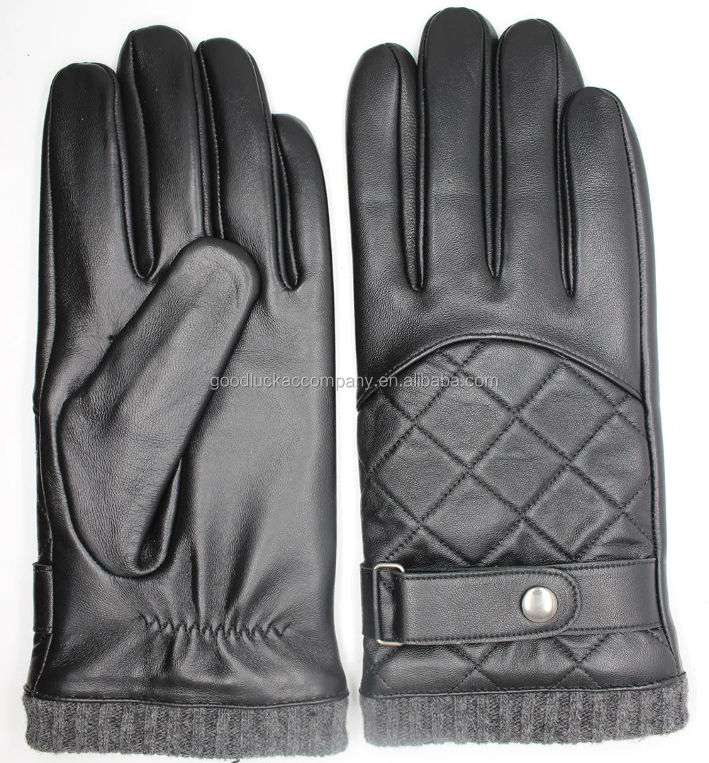 mens wool and leather gloves