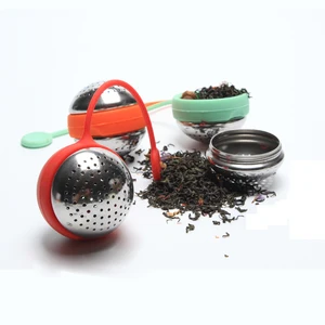 Image of Hot Sale Made of Stainless Steel 304 & Silicone Long Handle Infusers Tea Ball