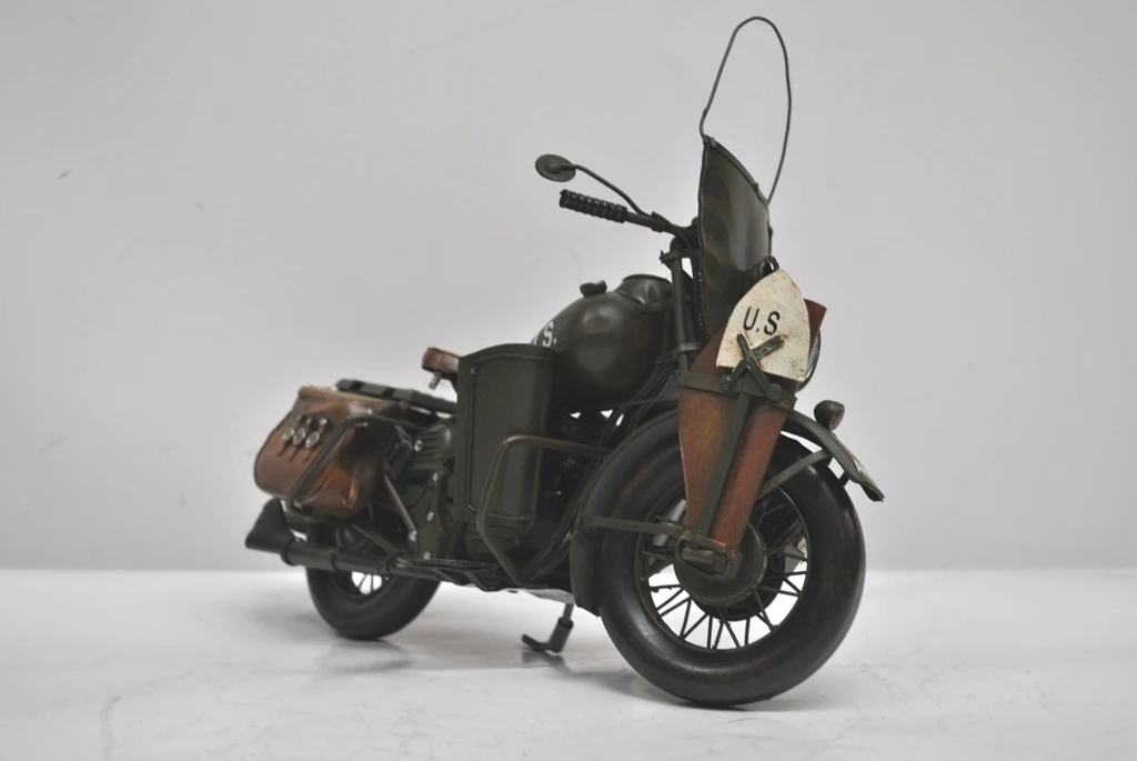 Vintage industrial style manual iron art metal craft motorcycle models