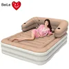 Double flocking pvc inflatable mattress and comfortable inflatable bed