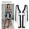Hot selling woman bodycon cocktail formal party dress , long sleeve one-piece latest dress designs bandage dress for ladies