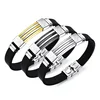Classic Great Wall Vintage Bracelet Steel Men Silicone Bangle
