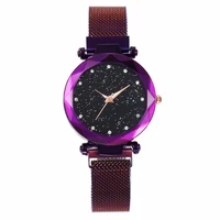 

Best Selling Women Mesh Magnet Buckle Starry Sky Watch Casual Luxury Women Quartz Watches